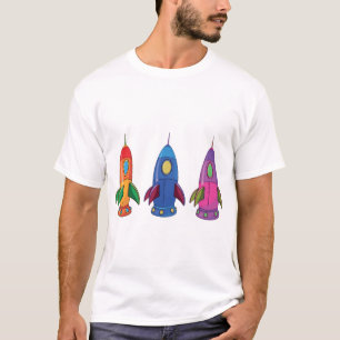 Drie raketten Mannen T-Shirt