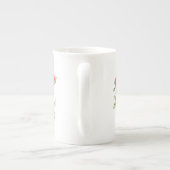 Drie Red Roses Bouquet | Bone China Mok (Achterkant)