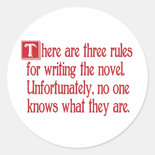 Drie regels ronde sticker (Voorkant)