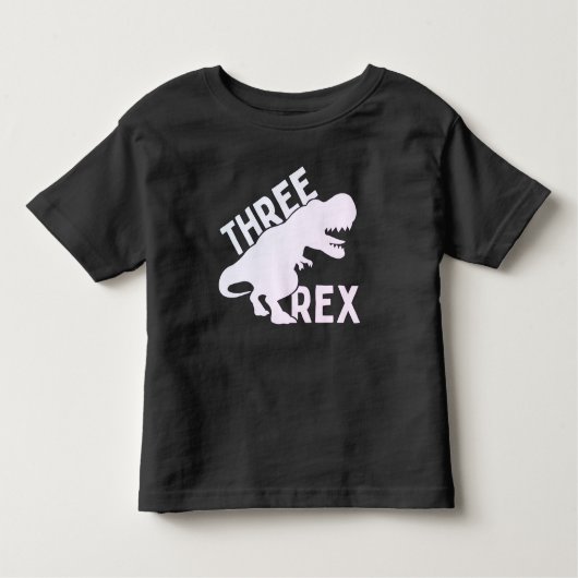 Drie Rex 3rd Birthday Shirt, drie jaar Olds Bab Kinder Shirts (Voorkant)