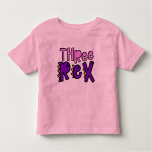 Drie Rex Birthday Girl Toddler T-shirt