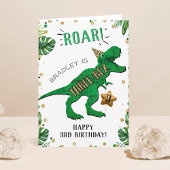 Drie-Rex Dinosaur 3rd Birthday Kaart