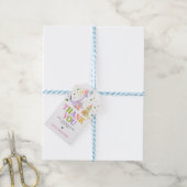 Drie Rex Dinosaur Geboortegeschenkkaartjes Cadeaulabel (Met Touw)