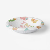 Drie Rex Dinosaurus 3e Derde Verjaardagsfeest Papieren Kommen (Gebogen)