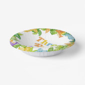 Drie Rex Dinosaurus 3e Derde Verjaardagsfeest Papieren Kommen (Gebogen)