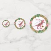 Drie-Rex Dinosaurus 3e Verjaardag Party Foto Confetti (Voorkanten)