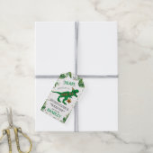 Drie-Rex Dinosaurus 3e Verjaardagsfeestje Dank u Cadeaulabel (Met Touw)