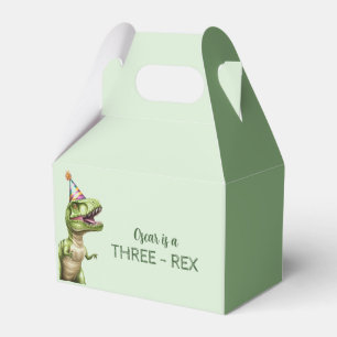 Drie-Rex Dinosaurus Verjaardagsfeest Green Bedankdoosjes