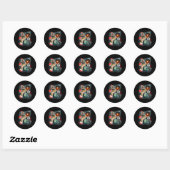 Drie Rex Maan 3 Dinos Huilend Rare Vervloekte Chri Ronde Sticker (Vel)