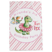 Drie Rex meisje verjaardagsfeestje Medium Cadeauzakje (Voorkant)