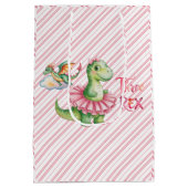 Drie Rex meisje verjaardagsfeestje Medium Cadeauzakje (Achterkant)