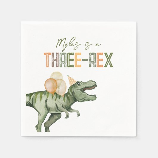 Drie-Rex Party Papieren servetten (Voorkant)