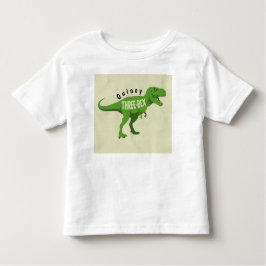 Drie-rex verjaardag T-shirt met elke naam