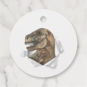 Drie Rex Verjaardag Waterverf Bedankjes Labels (Achterkant)