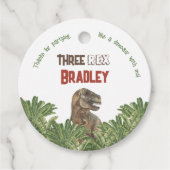 Drie Rex Verjaardag Waterverf Bedankjes Labels (Voorkant)