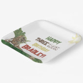 Drie Rex Verjaardag Waterverf Dino Papier Bord (Gebogen)