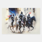 Drie ridders vertrekken - De queeste Inpakpapier Vel (Voorkant 3)