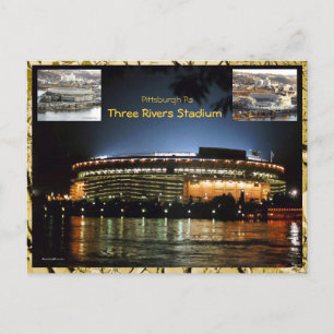 Drie Rivers Stadium Briefkaart met Implosie