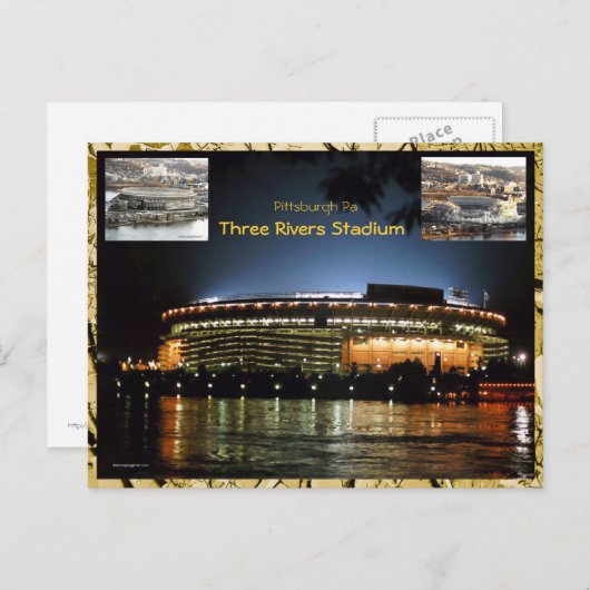 Drie Rivers Stadium Briefkaart met Implosie (Voorkant / Achterkant)