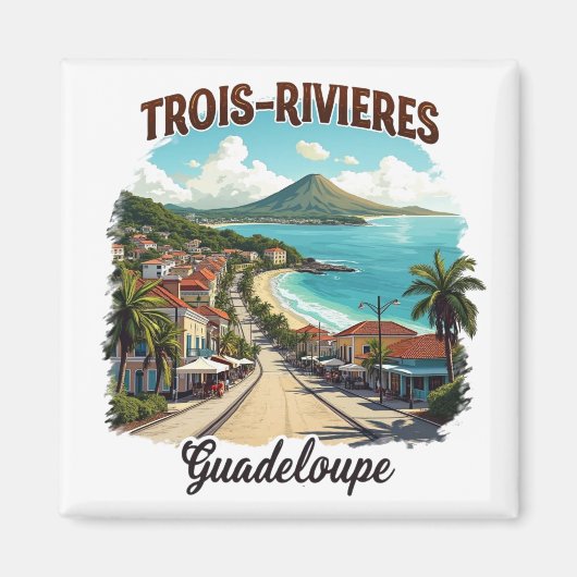 DRIE RIVIERES GUADELOUPE MAGNEET (Voorkant)