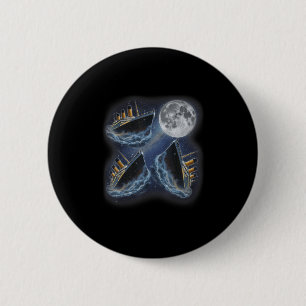 Drie Rms Titanic Maan 3 Huilend Bij Maan Grappige Ronde Button 5,7 Cm