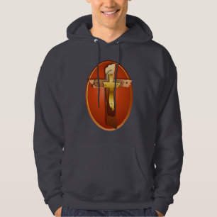 Drie Robuged Crosses Oval Shirten Hoodie