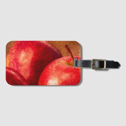 Drie rode appels bagagelabel (Voorkant (horizontaal))