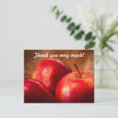 Drie rode appels briefkaart (Staand voorkant)