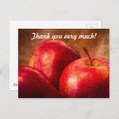 Drie rode appels briefkaart (Voorkant / Achterkant)