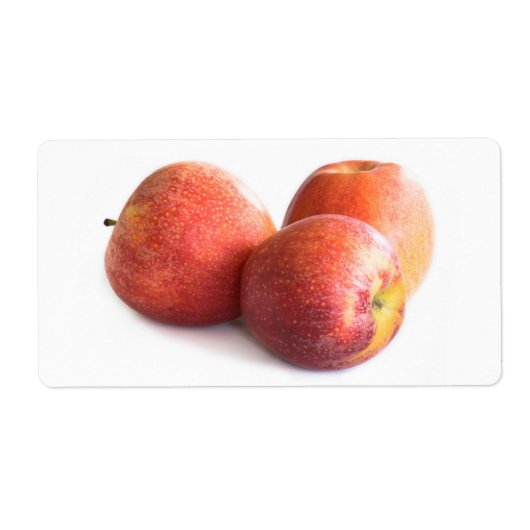 Drie rode appels etiket (Voorkant)