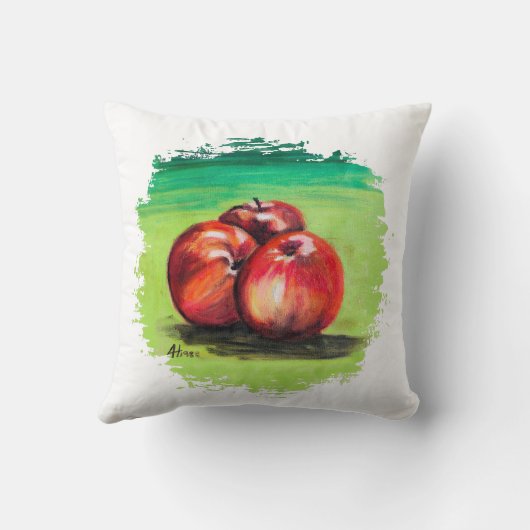 Drie rode appels kussen (Achterkant)