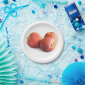 Drie rode appels papieren bordje (Feest)