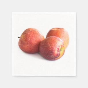 Drie rode appels servet