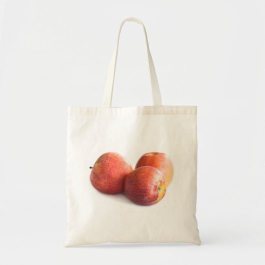 Drie rode appels tote bag (Voorkant)