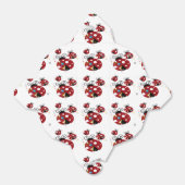 Drie rode en zwarte ladybug met sterren bedankdoosjes (Uitgevouwen)