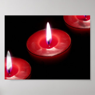 Drie Rode kaarsen Poster