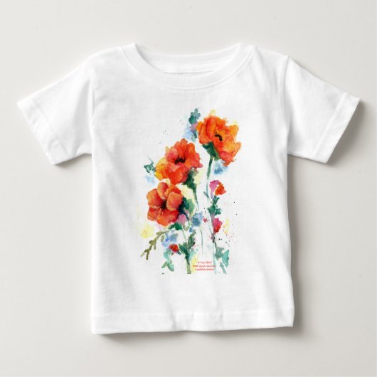 Drie rode langwerpige poppies waterverf (Voorkant)