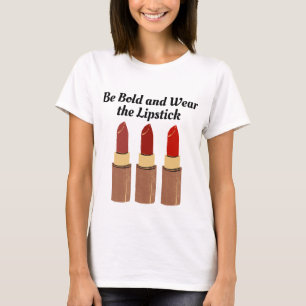 Drie rode lipsticks t-shirt