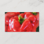 Drie rode paprika's visitekaartje (Achterkant)