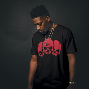 Drie Rode Skull T-shirt