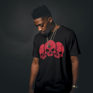 Drie Rode Skull T-shirt