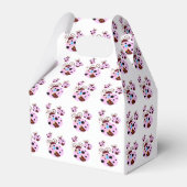 Drie roze en zwarte ladybug met sterren bedankdoosjes (Voorkant Zijde)