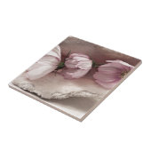 Drie roze kosmos tegeltje (Zijkant)