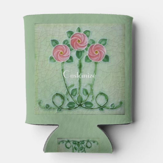 Drie roze rozen Thunder_Cove Blikjeskoeler (Achterkant)