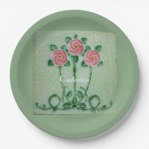 Drie roze rozen Thunder_Cove Papieren Bordje