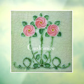 Drie roze rozen Thunder_Cove Raamsticker (Vel 3)