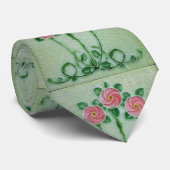 Drie roze rozen Thunder_Cove Stropdas (Opgerold)