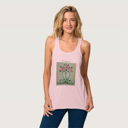 Drie roze rozen Thunder_Cove Tanktop (Volledige Voorkant)