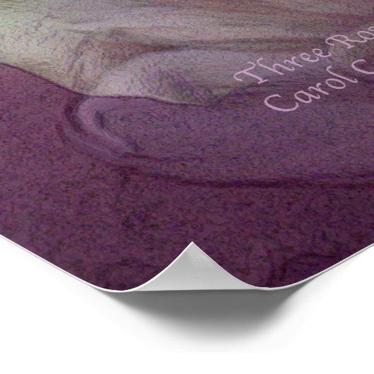 Drie Rozen - Bourgogne - fijn Poster/afdrukken Poster (Hoek)