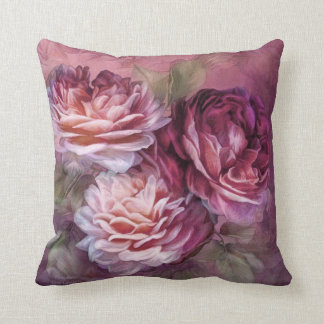 Drie Rozen - Bourgondië - Designer Kunstkussen Kussen